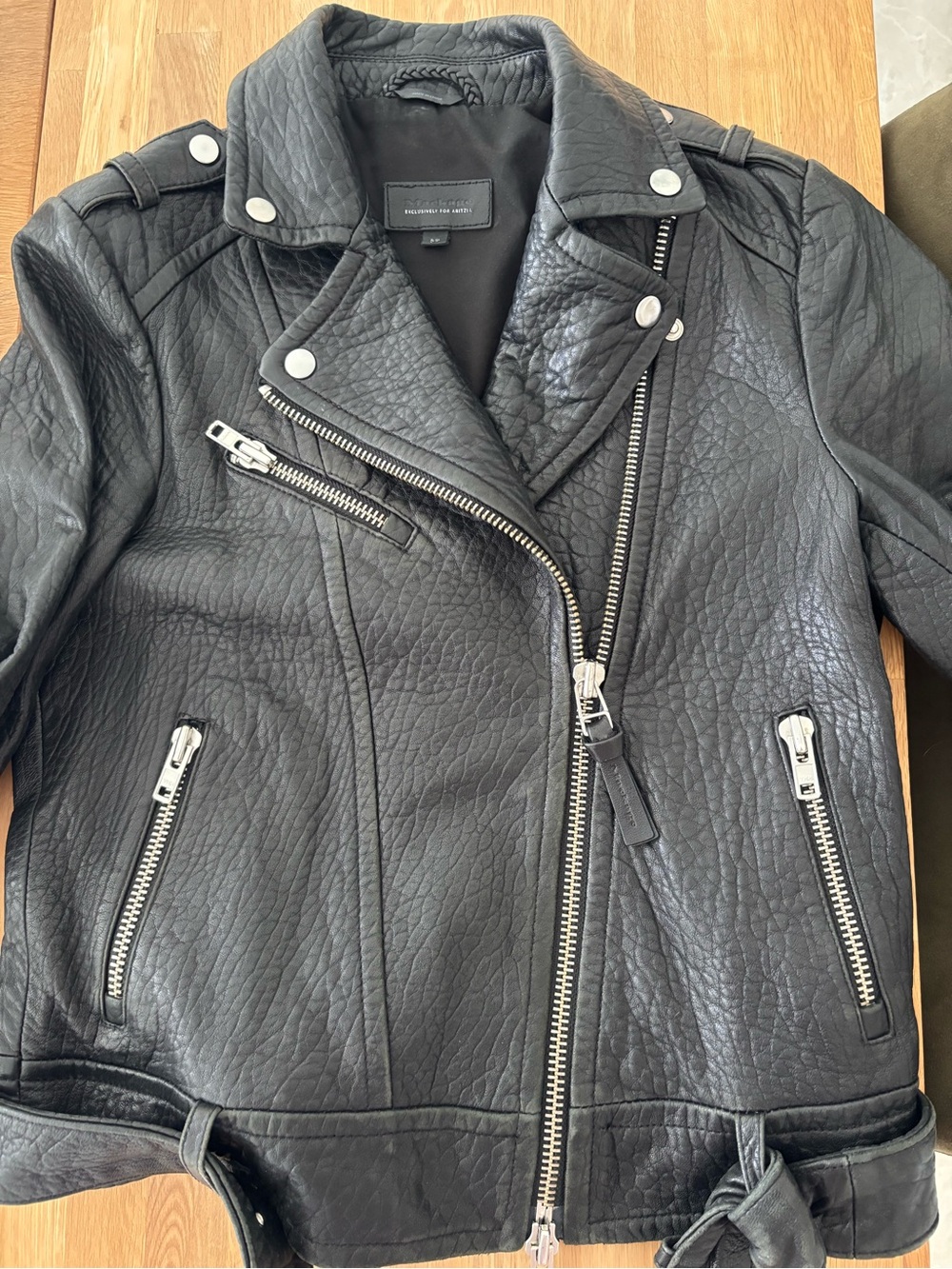 Vintage Mackage - Black Leather Moto Jacket with silver hardware